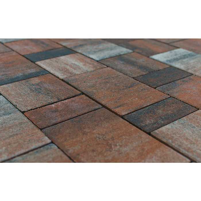 Плитка тротуарная BRAER Старый город Ландxаус Color Mix тип 4 Койот, толщина 80 мм